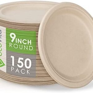 100% Compostable Paper Plates [9 in.]